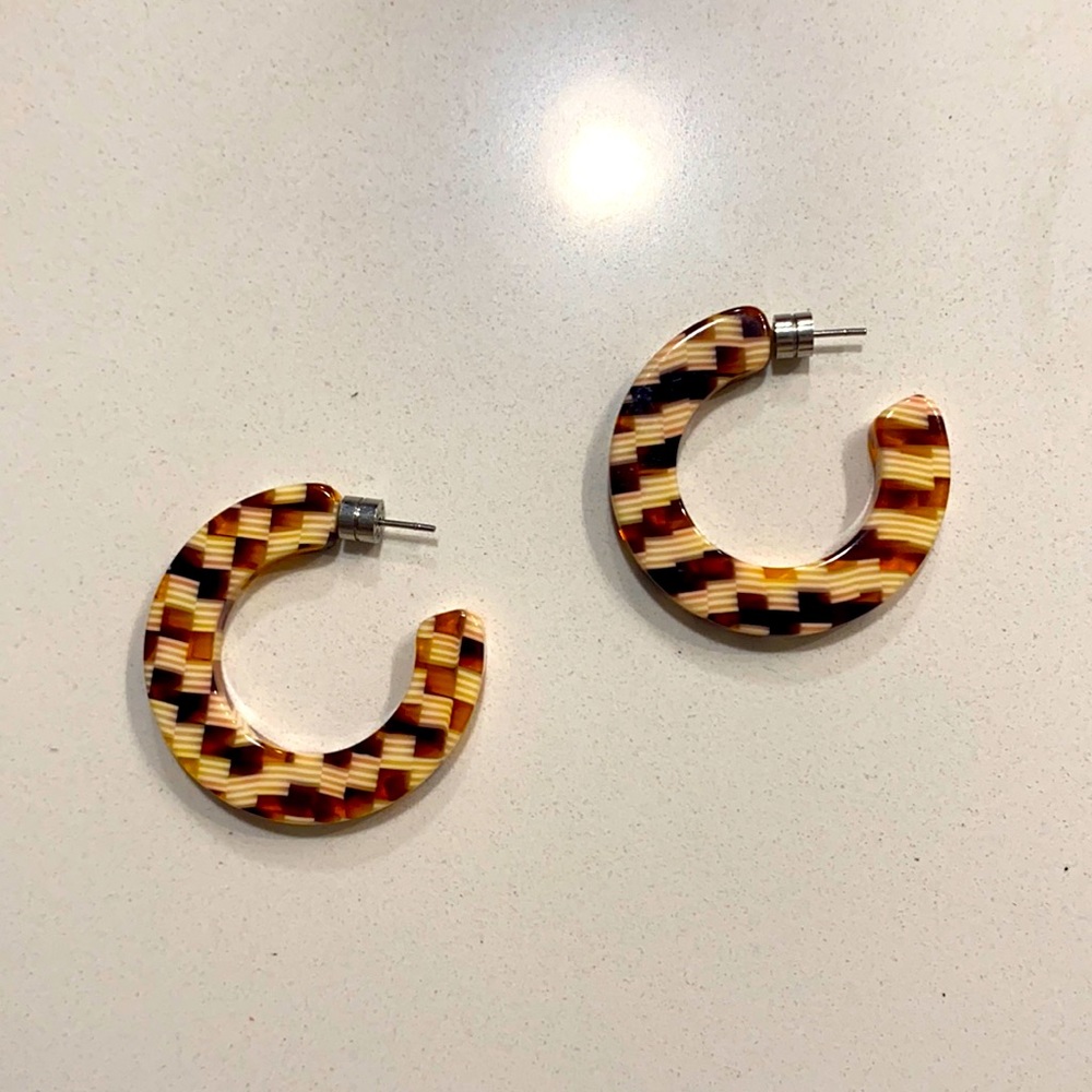 Shop Machete checkered tortoise hoops
